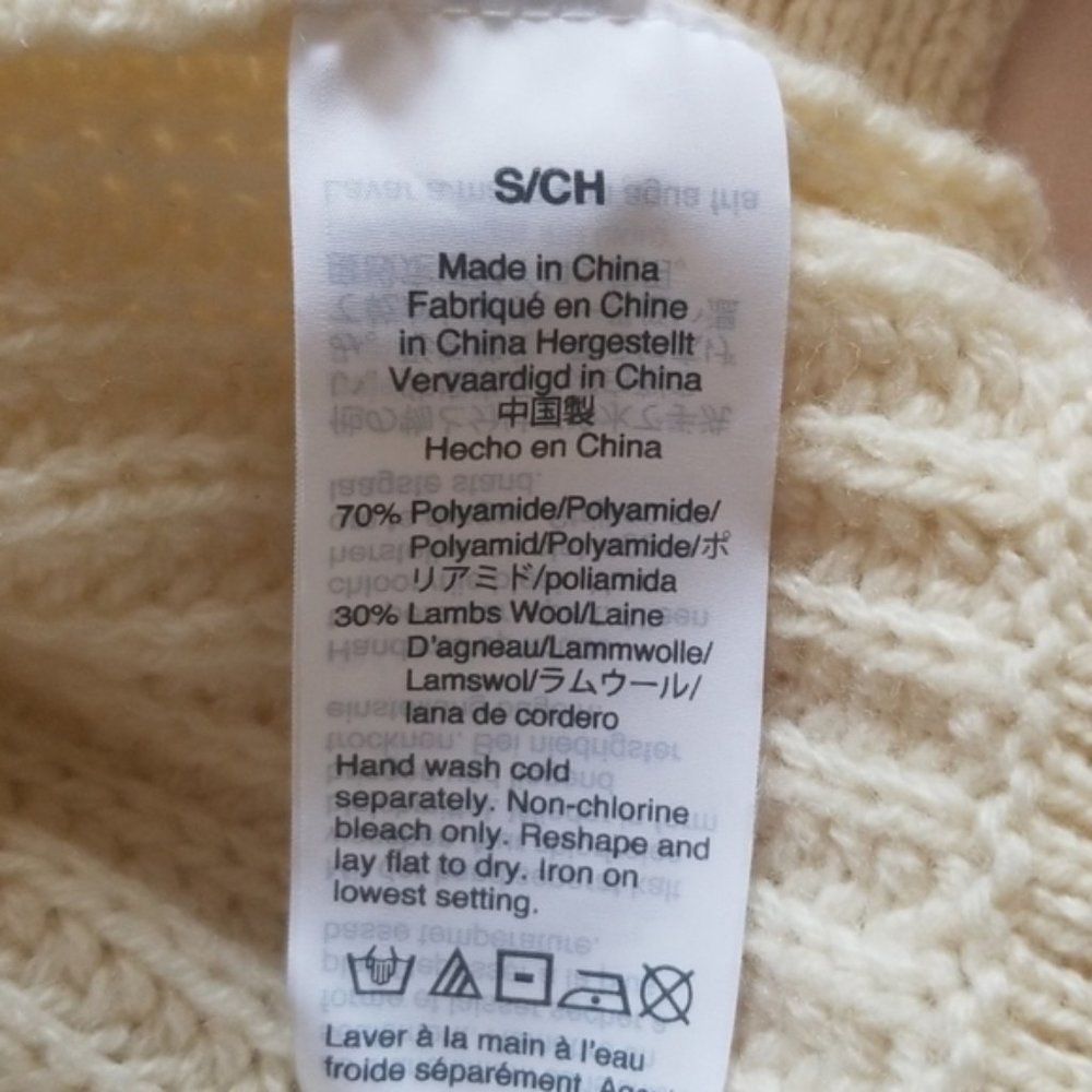 New J. Crew Pom Pom Cable Knit Sweater Sz XXS Soft Cream - Picture 7 of 11